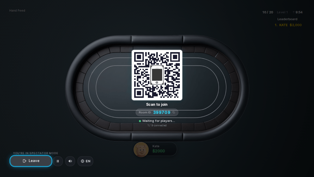 Room QR code in the TV lobby